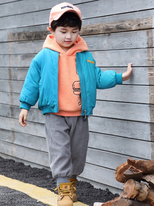 玛宝乐童装2021秋冬季橙色卫衣