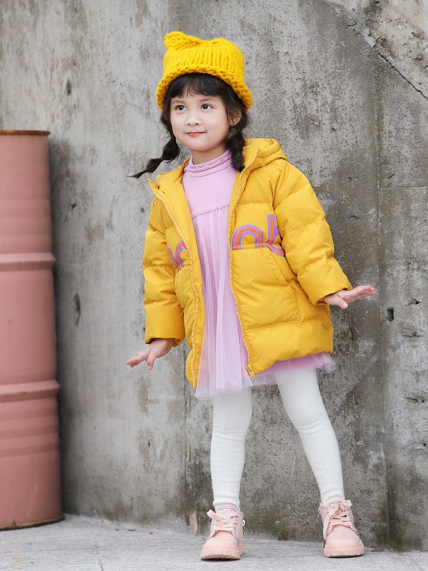 玛宝乐童装2021秋冬季黄色棉服