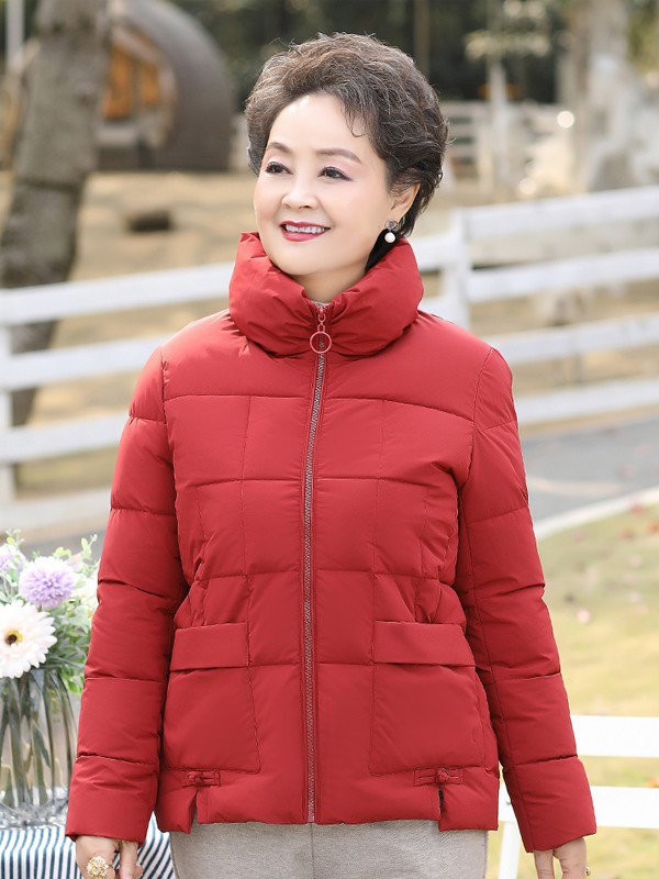 麦子熟了2021秋冬季红色羽绒服