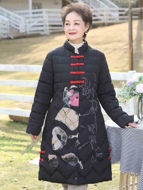 麦子熟了2021秋冬季黑色棉服