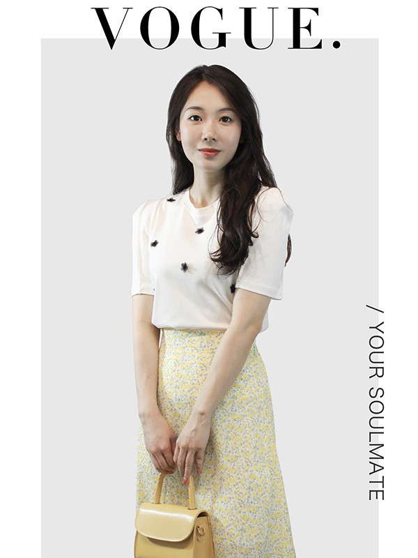 集娴2022春夏季米色半身裙