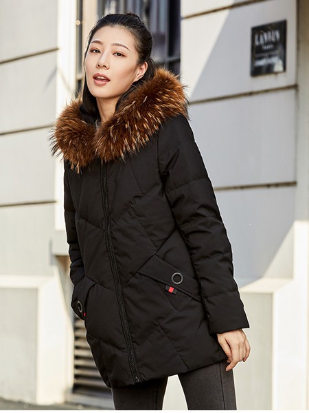 凯慕狮羽绒服2022秋冬季黑色棉服