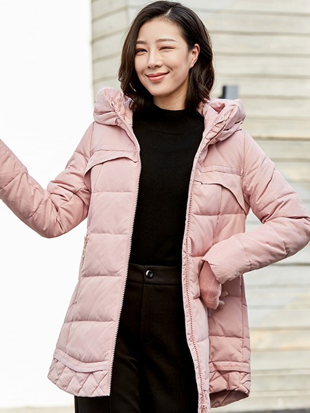凯慕狮羽绒服2022秋冬季粉色棉服
