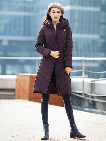 凯慕狮羽绒服2022秋冬季紫色棉服