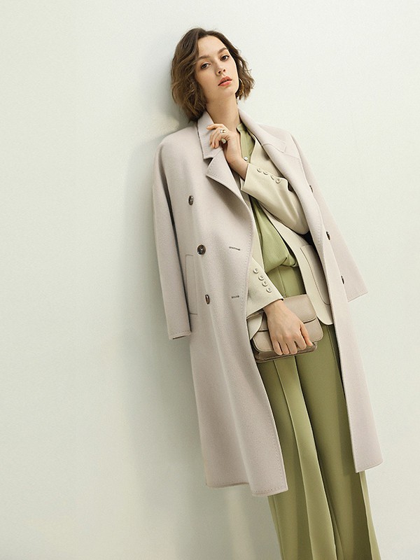 COCOBELLA女装2022秋冬季米色大衣