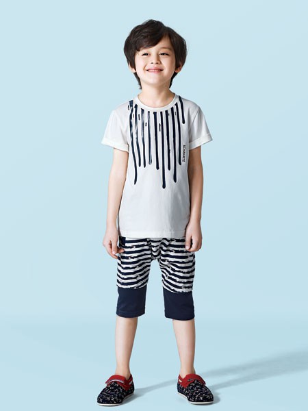 斯瓦茨童装2022春夏季白色T恤
