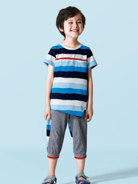 斯瓦茨童装2022春夏季拼色T恤