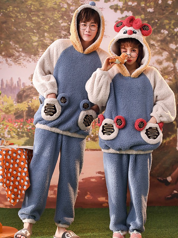 庆同2021秋冬季拼色家居服