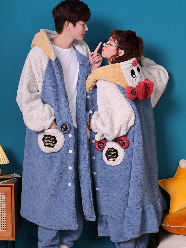 庆同2021秋冬季蓝色家居服