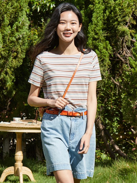 丽迪莎2022春夏季蓝色短裤