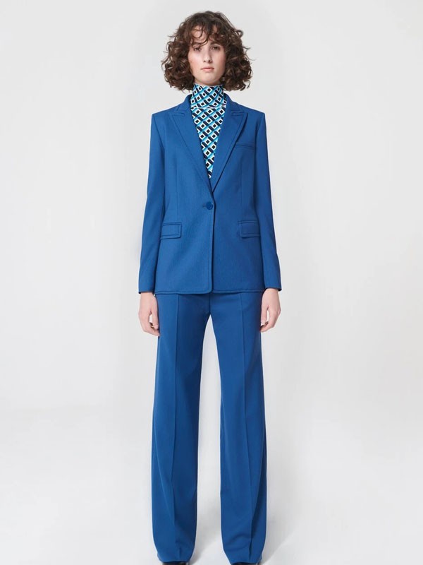 ESCADA女装2022秋冬季蓝色西装