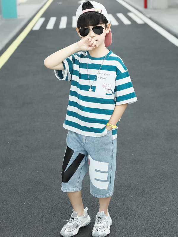 依码当先童装2022春夏季灰色短裤