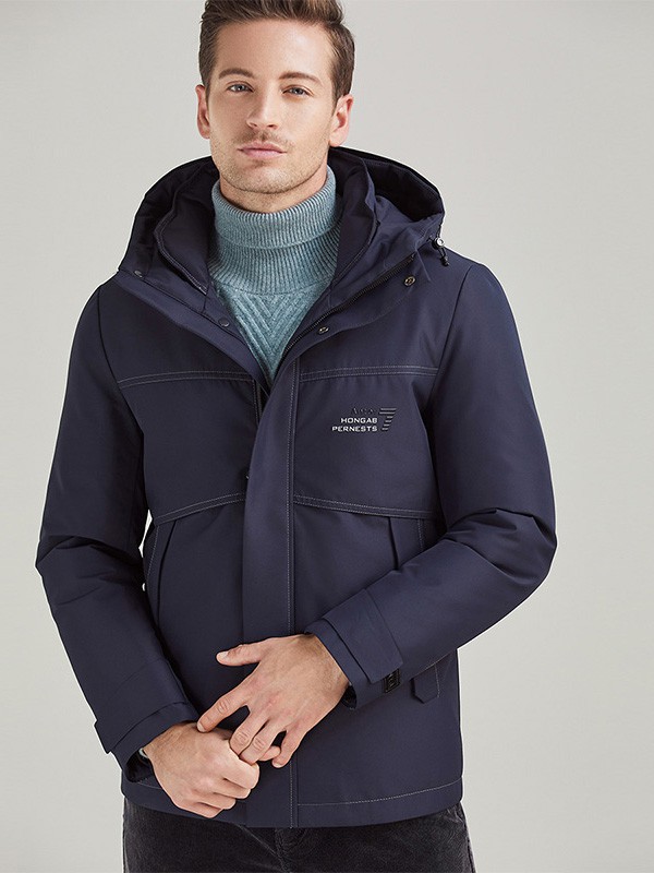 法曼斯男装2022秋冬季蓝色派克服