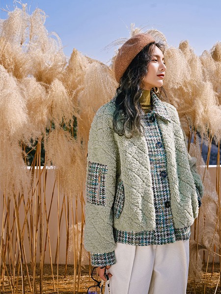 E女装2021秋冬季白色长裤