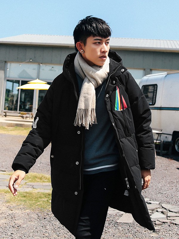 康博羽绒服2021秋冬季黑色棉服