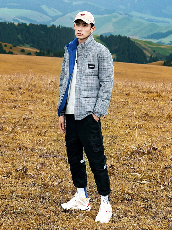 康博羽绒服2021秋冬季灰色棉服