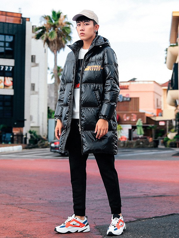 康博羽绒服2021秋冬季黑色棉服