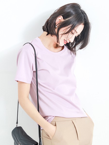 月光石女装2022春夏季紫色T恤