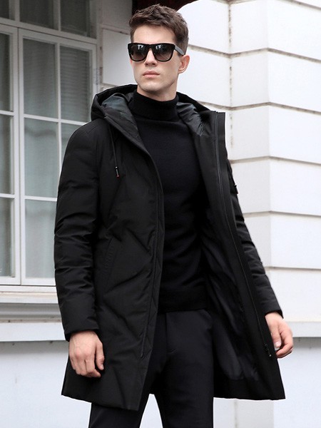 金盾男装2021秋冬季黑色棉服