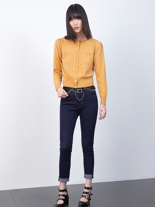 X2022秋冬季藏蓝色长裤