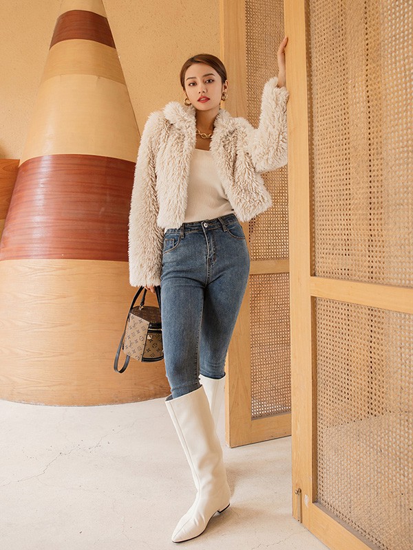 衣阁里拉2022秋冬季蓝色长裤