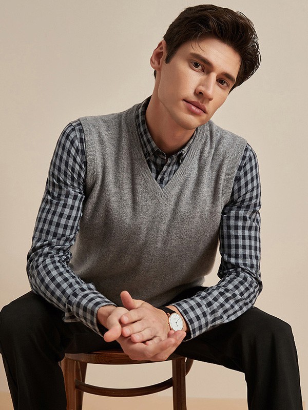 鹿王2021秋冬季灰色衬衫