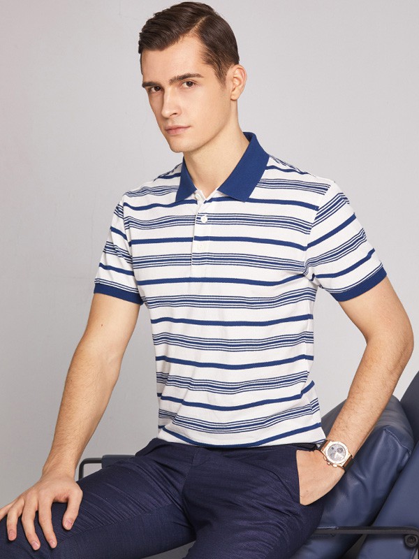 杉杉男装2022春夏季白色polo衫