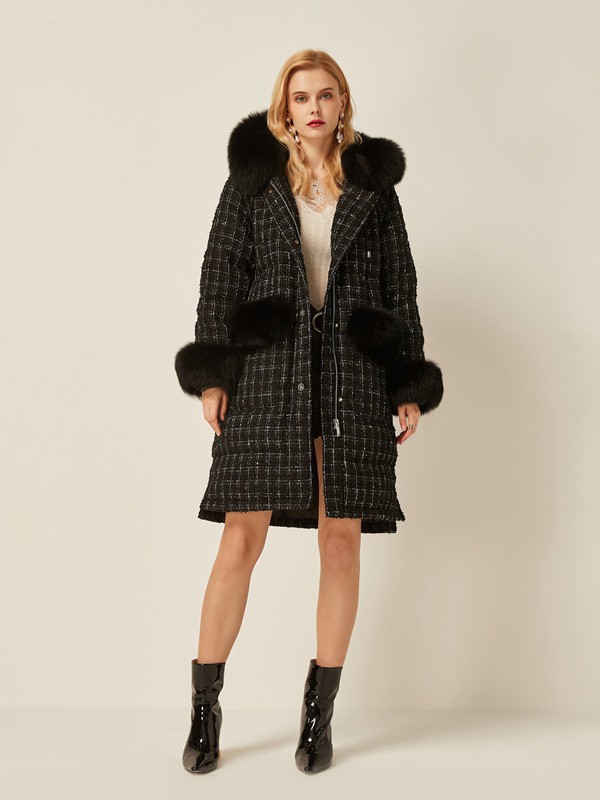 BEBE/碧碧女装2022秋冬季黑色大衣