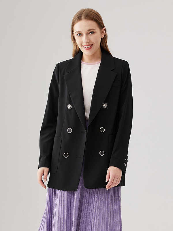 奥蔻女装2022秋冬季黑色西装