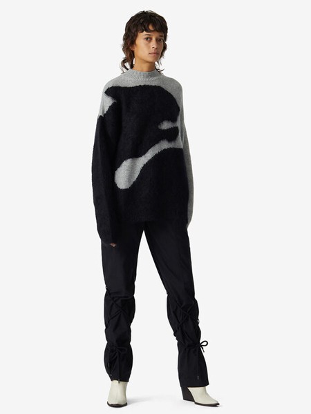 高田贤三休闲装2021秋冬季灰色毛衣