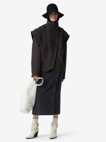 高田贤三休闲装2021秋冬季黑色长裙