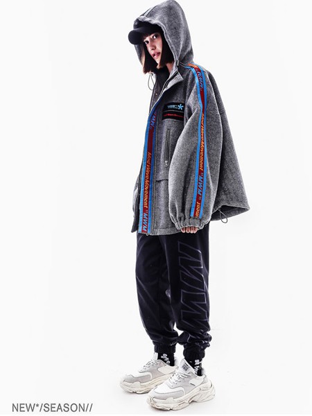 木村井泓2021秋冬季黑色工装裤