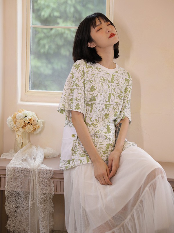 ​MO·陌女装2022春夏季白色T恤