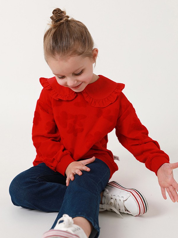 马克珍妮2022秋冬季红色衬衫