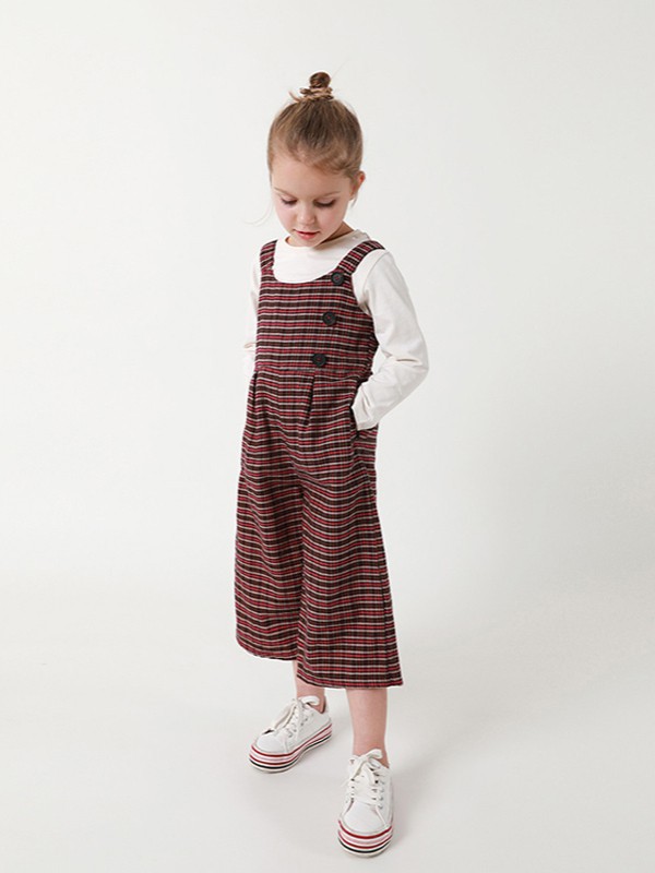 马克珍妮2022秋冬季咖啡色背带裤