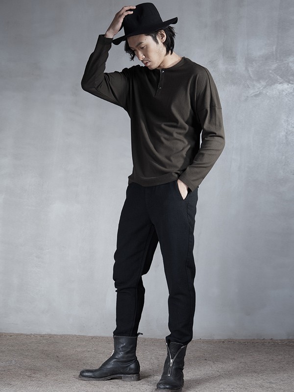 北纬30度男装2022秋冬季黑色长裤