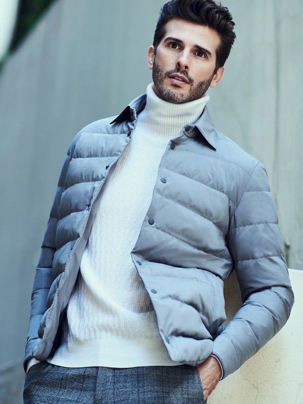 maestro男装2021秋冬季灰色棉服