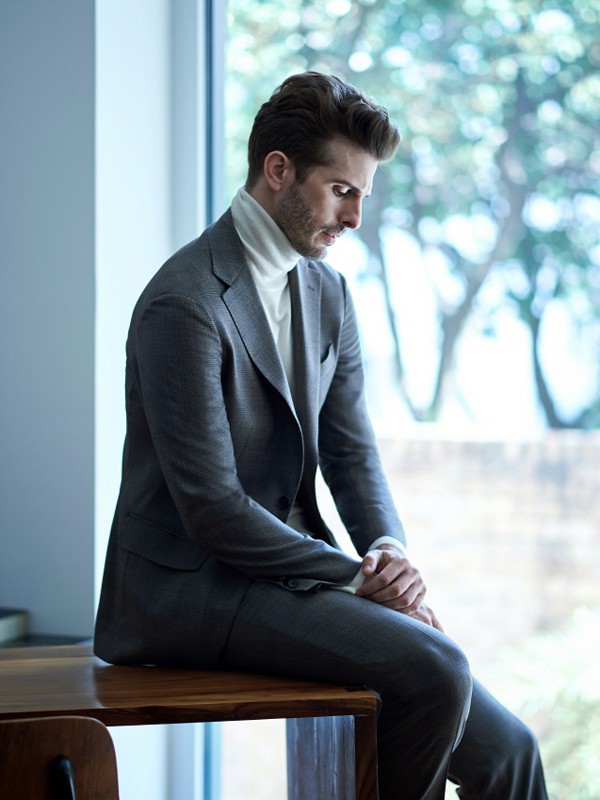 maestro男装2021秋冬季灰色西装