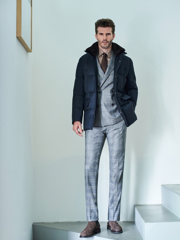 maestro男装2021秋冬季灰色西装