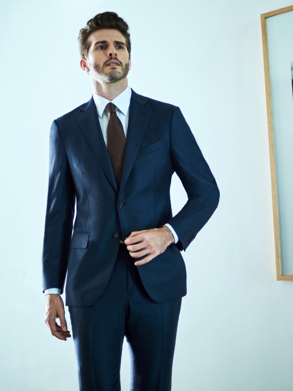 maestro男装2021秋冬季藏蓝色西装