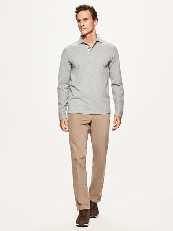 哈克特男装2021秋冬季灰色衬衫