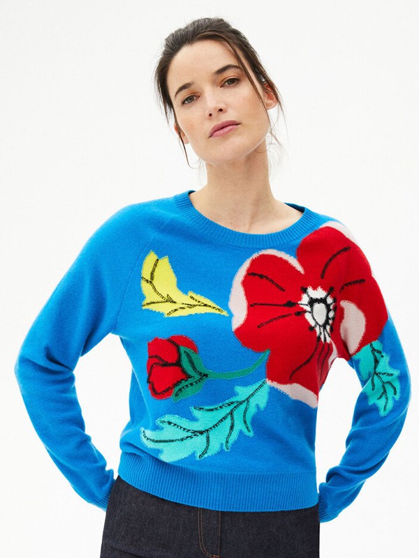 ERICBOMPARD羊衫毛衫2022春夏季蓝色T恤