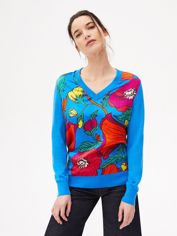 ERICBOMPARD羊衫毛衫2022春夏季蓝色T恤