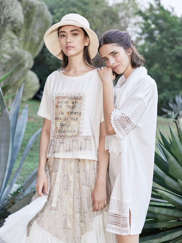 认同女装2022春夏季白色T恤