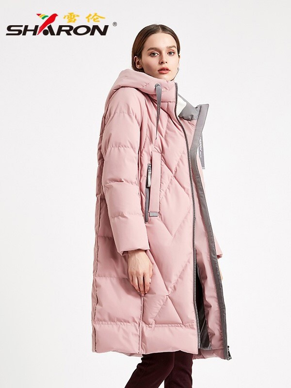 雪伦2021秋冬季粉色棉服