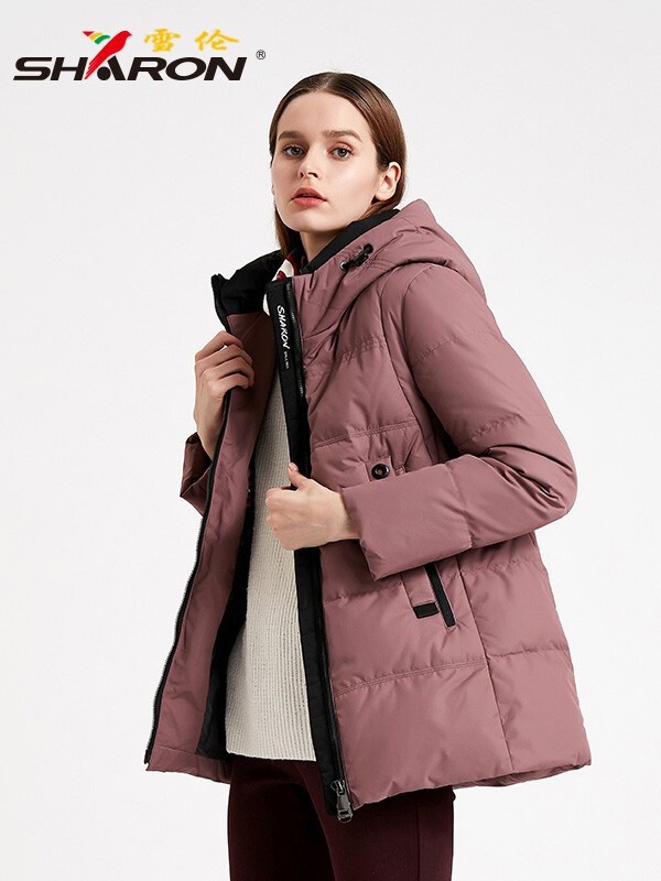 雪伦2021秋冬季粉色棉服