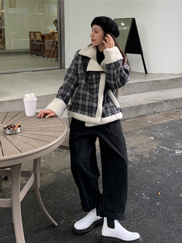 茜扣2022秋冬季黑色大衣