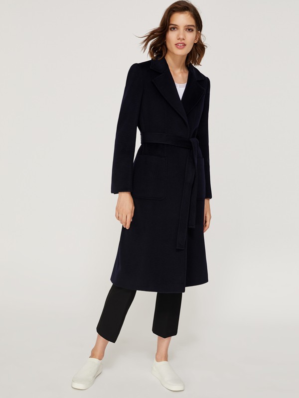 MAX&CO.女装2022秋冬季黑色大衣