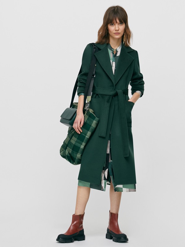 MAX&CO.女装2022秋冬季绿色大衣
