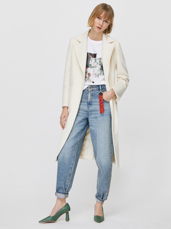 MAX&CO.女装2022秋冬季白色T恤